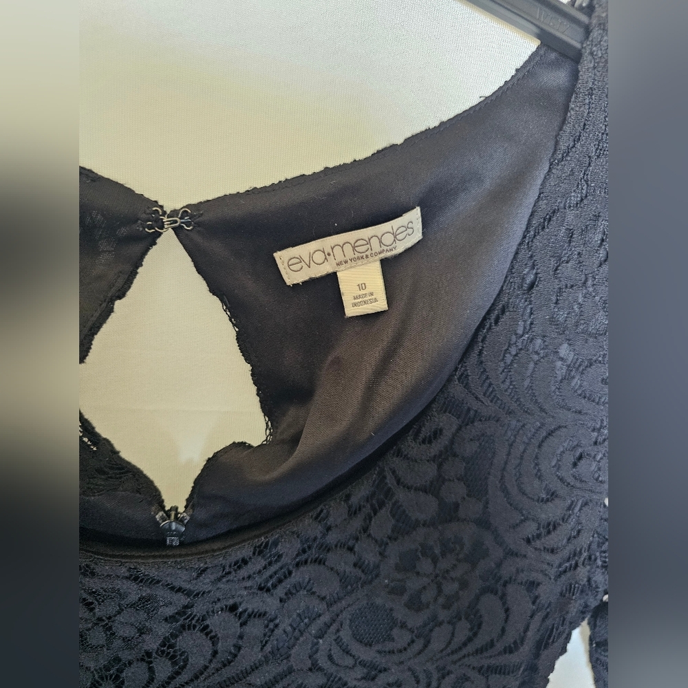 Eva Mendes Dress for New York & Company - Black Lace - Size 10 - Picture 5 of 16